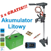 Silnik AZO Compact X55 55Lbs MAX 12V (SHORT+) bezszczotkowy + Akumulator AZO 100Ah LCD + ładowarka 15A + GRATISY